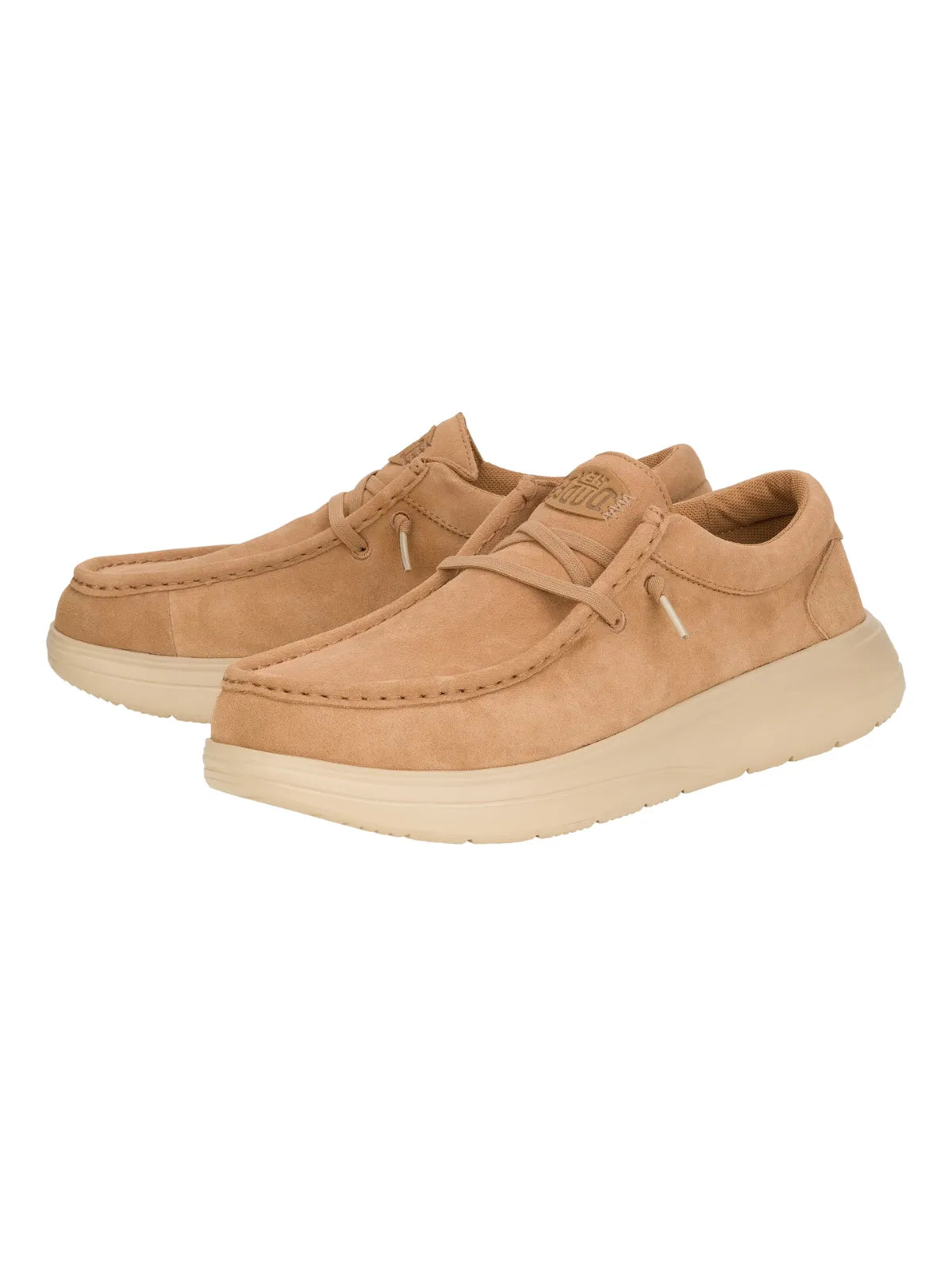Hey Dude Mens - Wally COMF Suede Tobacco Brown-Irish Cream