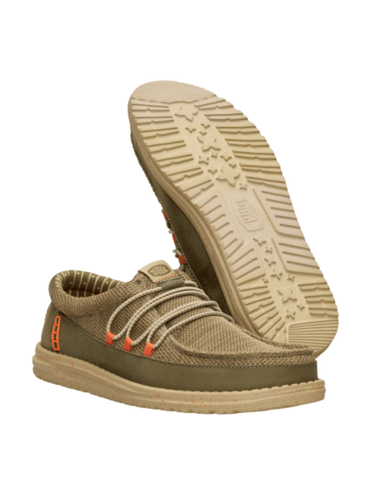 Hey Dude Mens - Wally Guard Stretch Sox Burnt Olive-Multi