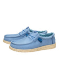 Hey Dude Mens - Wally Stretch Canvas Faded Denim-Boulder Tan