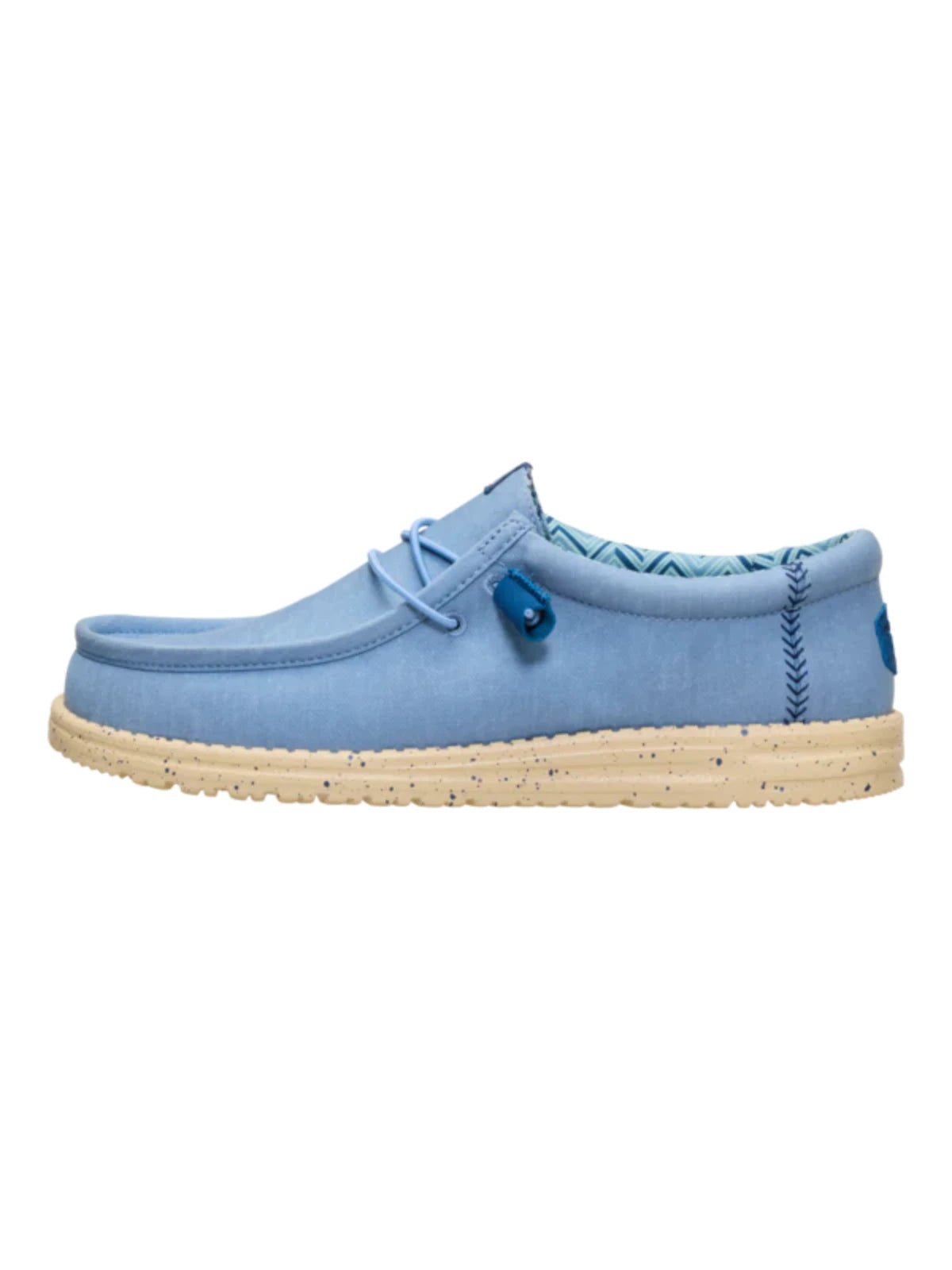 Hey Dude Mens - Wally Stretch Canvas Faded Denim-Boulder Tan