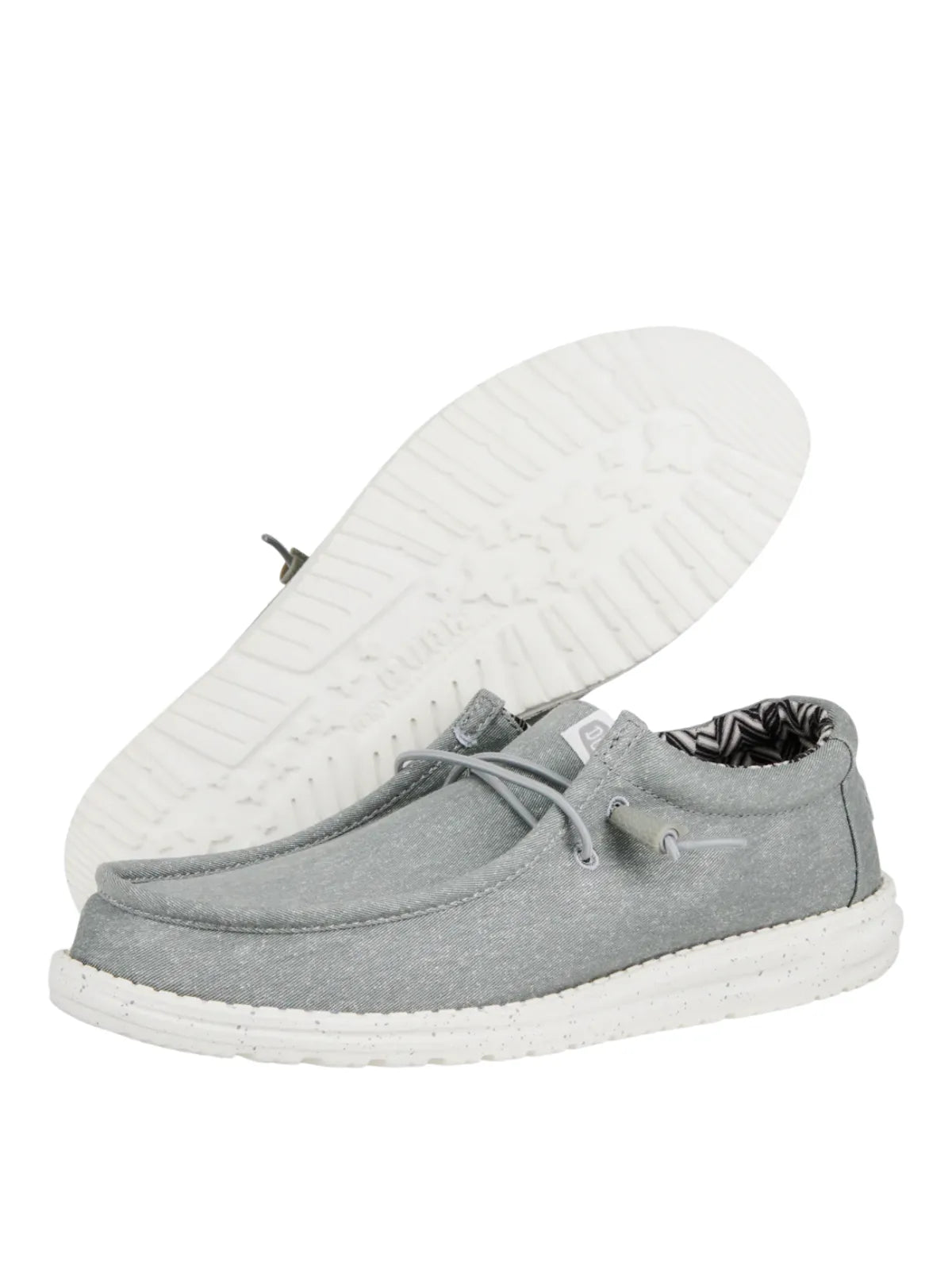 Hey Dude Mens - Wally Stretch Canvas Light Grey