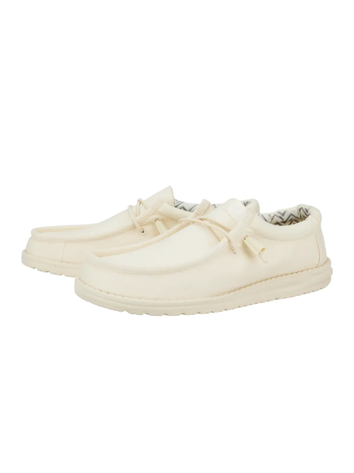 Hey Dude Mens - Wally Stretch Canvas Stone White