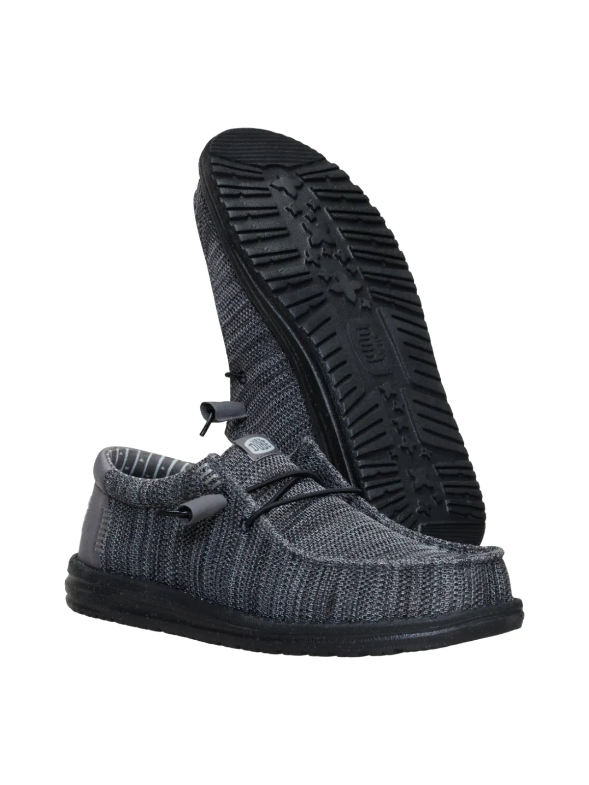 Hey Dude Mens - Wally Stretch Sox Granite Grey Black ( GrG/Blk )