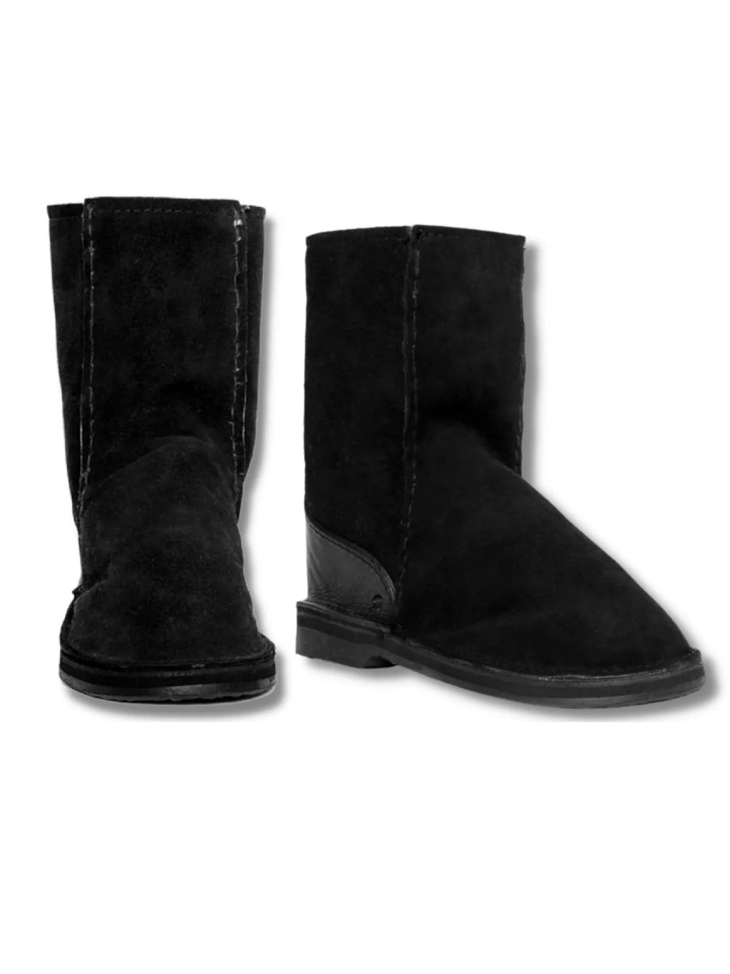 InStep Full Suede Sheepskin Boots - Black