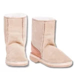 InStep Full Suede Sheepskin Boots - Stone