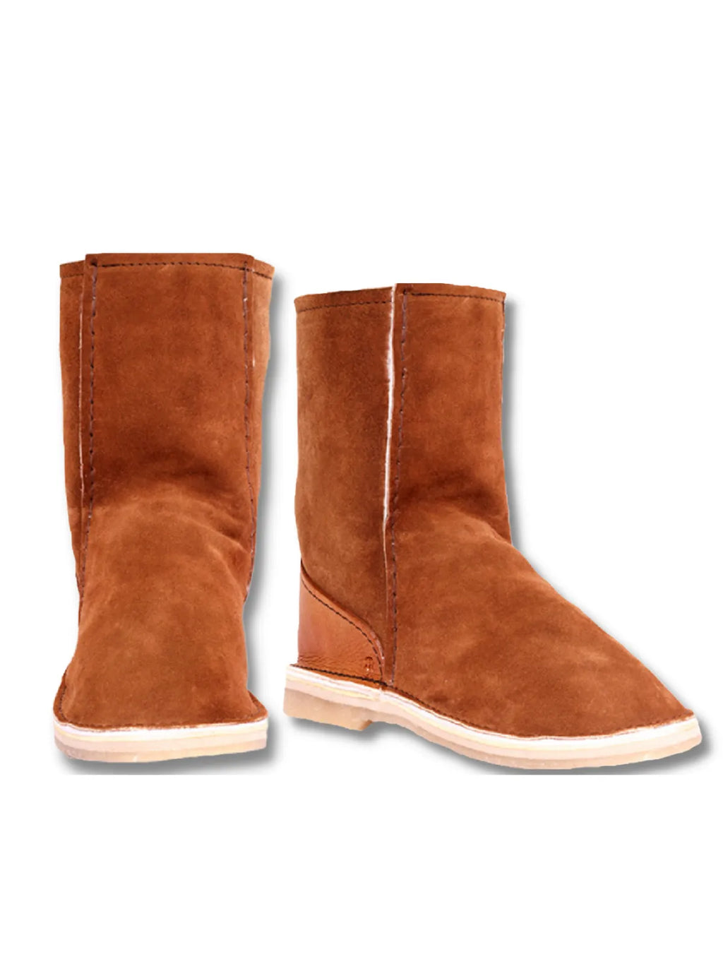 InStep Full Suede Sheepskin Boots - Tan