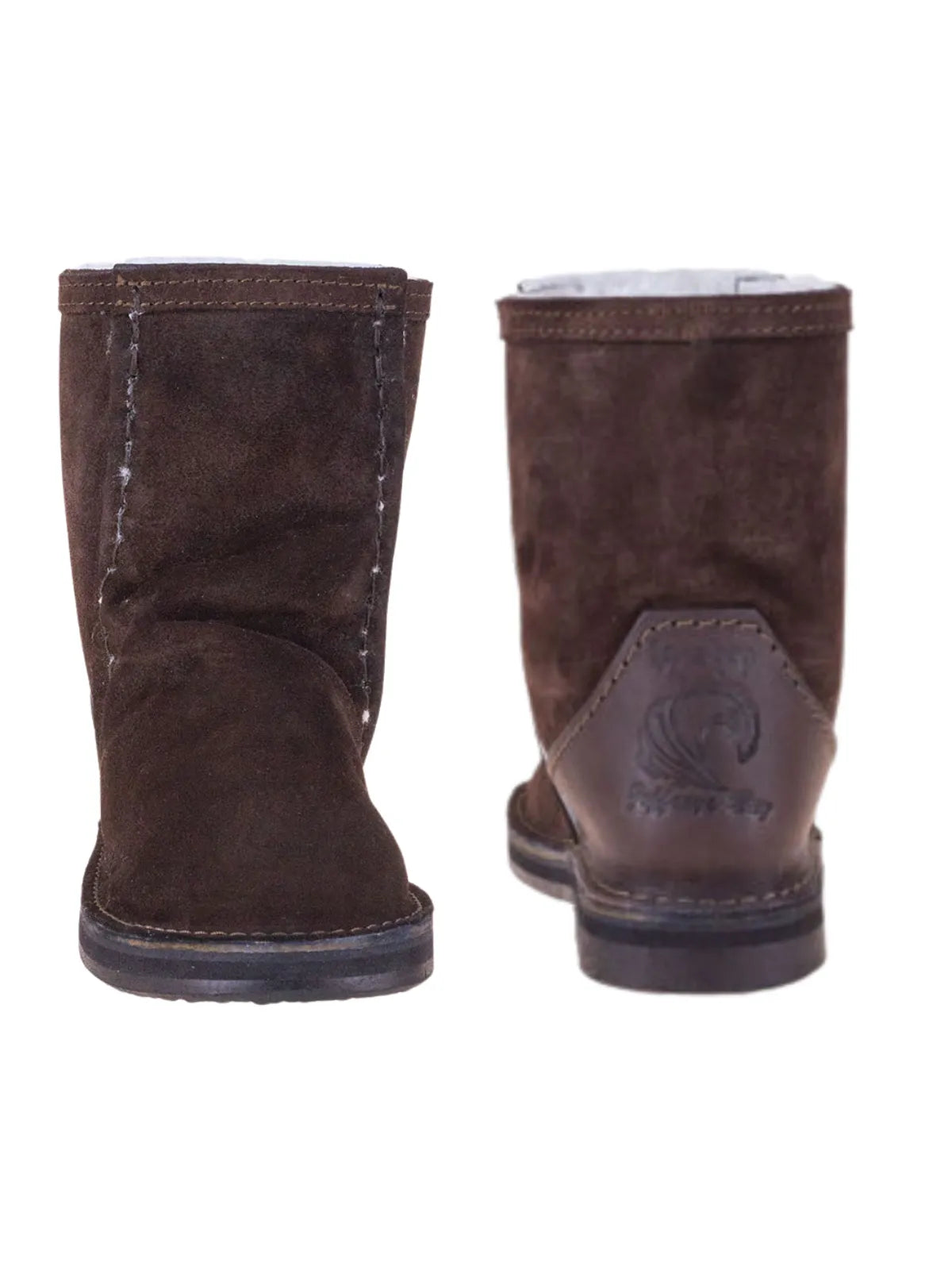 InStep Short Boots Full Suede Sheepskin - Brown
