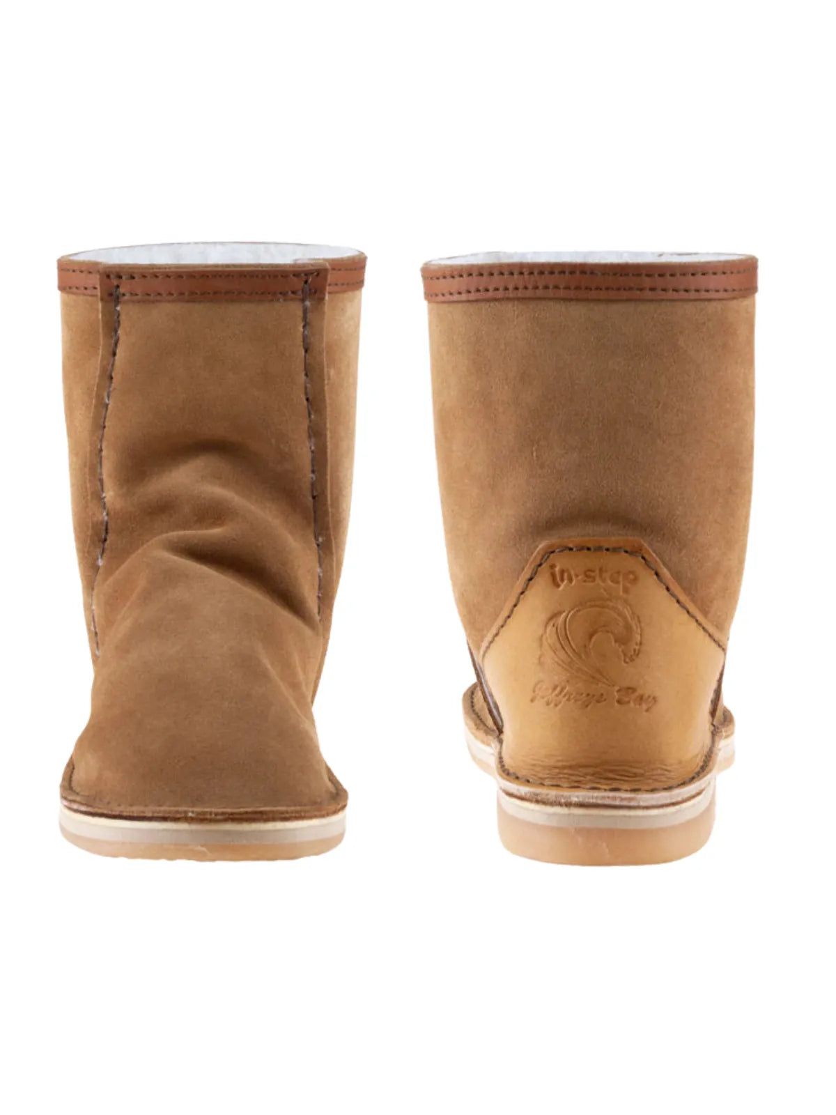 InStep Short Boots Full Suede Sheepskin - Tan