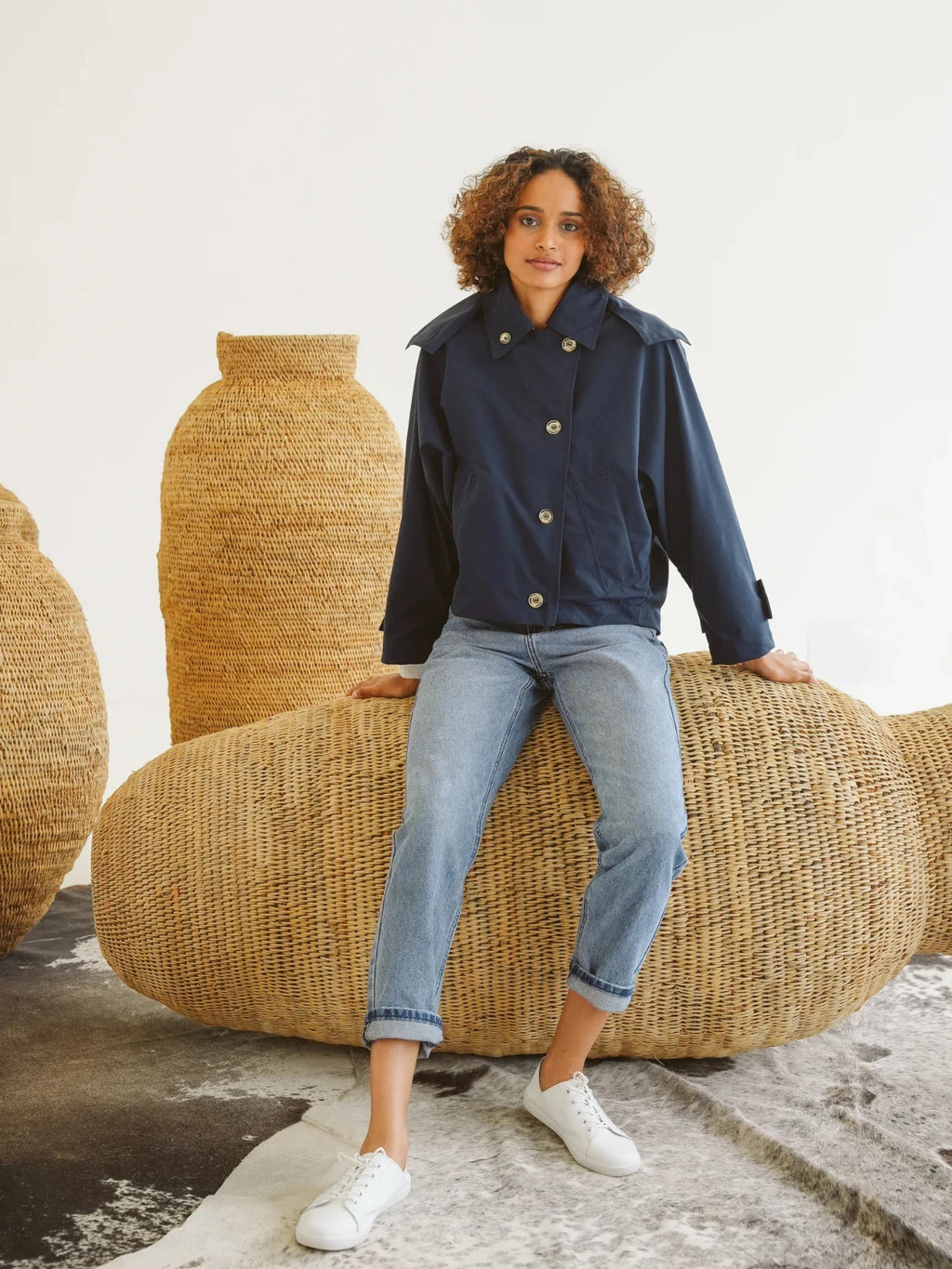 Just Cruizin Ladies Jacket - Nia Cotton-Blend Batwing Jacket