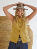 Just Cruizin Ladies Waistcoat - Sammi Corduroy Fitted Waistcoat