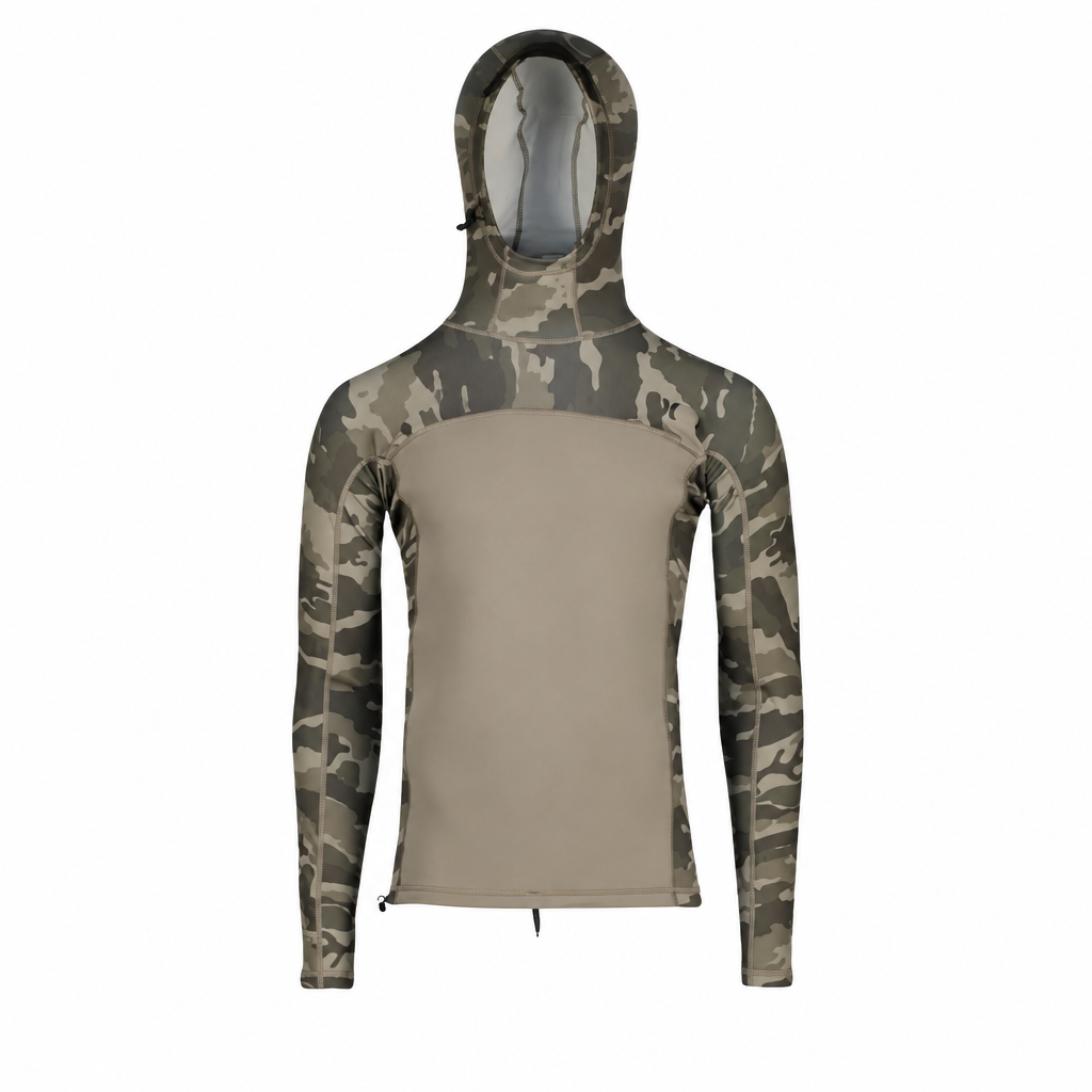 Hurley Mens Surf Top  - Coast Guard Surf Top Hooded LS