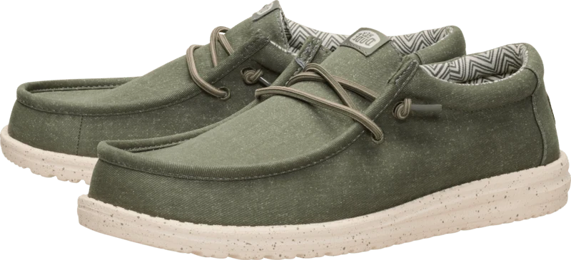 Hey Dude Mens - Wally Stretch Canvas Tea - Parchment