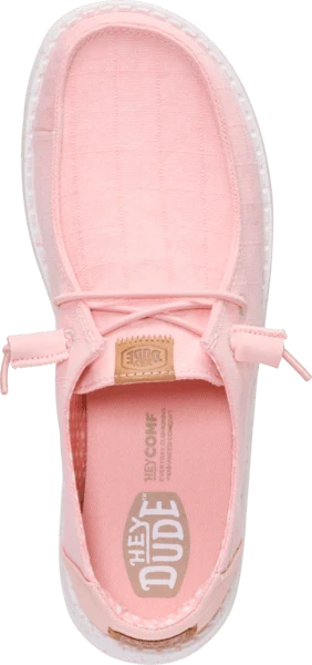 Hey Dude Ladies - Wendy Chambray Grid Pale Pink